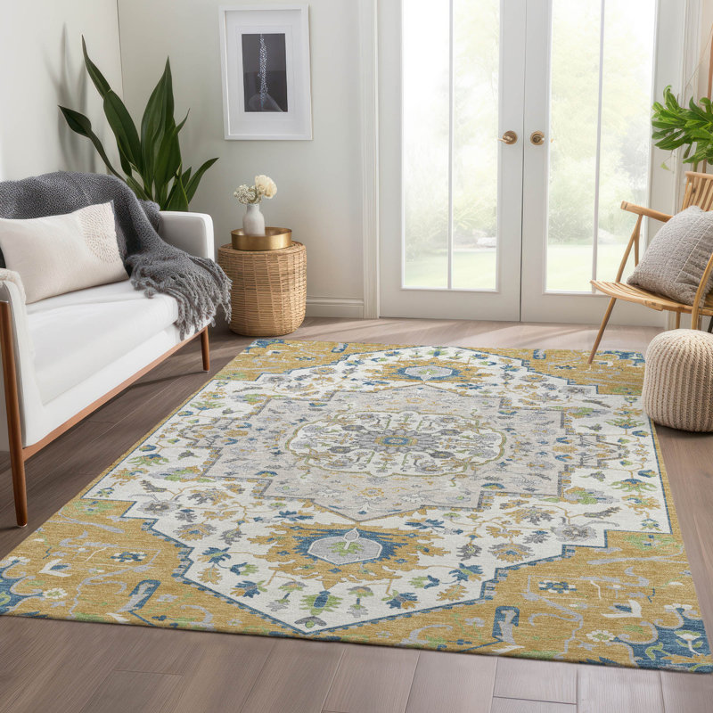 Tapis oriental Jelinek AMF985 lavable à la machine de qualité supérieure, Rectangle 2 pi 6 po x 3 pi 10 po