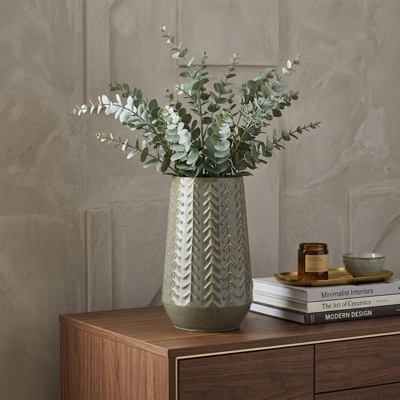 Vase de table en céramique, Gris