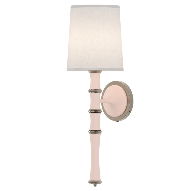 Applique murale à bras Kane, Eau de rose / argent, Blanc Ascot