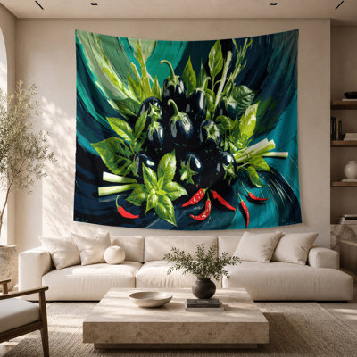 Vegetables Eggplant Thai Wall Tapestry