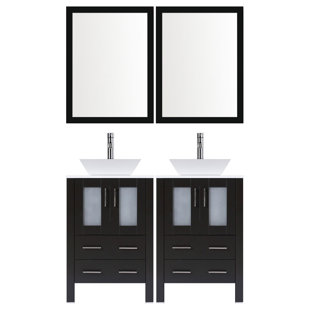 Ensemble de meuble-lavabo double 48 "avec miroir