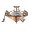 Catch of the Day Trout 3 - Light Semi Flush Mount