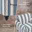Upholstered Cotton Blend and Herringbone Armchair-1763927364