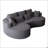 Modern Upholstered Oversized Sectional Sofa-1631733448-1631733449