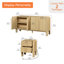 Ensemble de commode et de table de chevet Mid-Century moderne pour la chambre à coucher, ensemble de chambre à coucher 2 pièces avec profil incurvé, ensemble de commode en bois-199860280
