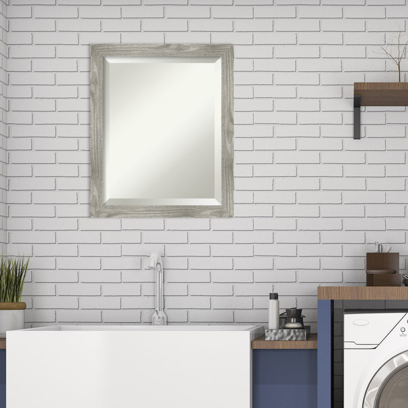 Kittery Flat Wall Mirror, 23" H x 19" W