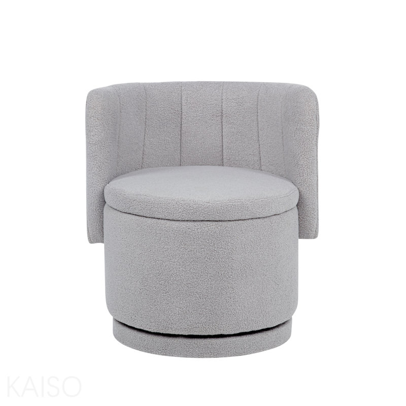 Fauteuil à dossier pivotant à 360 degrés avec espace de rangement, idéal pour la chambre à coucher et le salon
