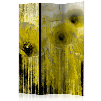 Habip 135cm W x 172cm H 3 - Panel Solid Wood Folding Room Divider