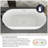 66" White Acrylic Freestanding Bathtub