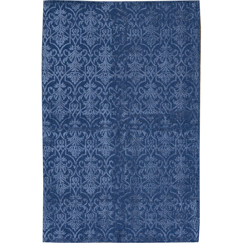 Damask Area Rug in Blue