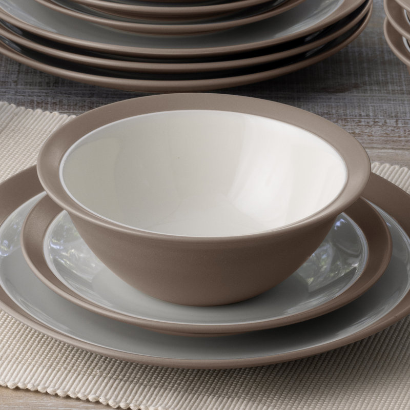 Noritake Colorwave 4-Piece Curve Place Setting, Clay