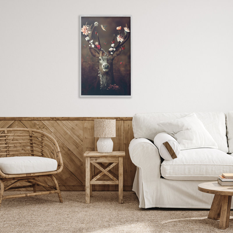 Art de giclée de bois parsemé de fleurs par Reinders, Estampe numérique Farmhouse, H 30 po x l 20 po