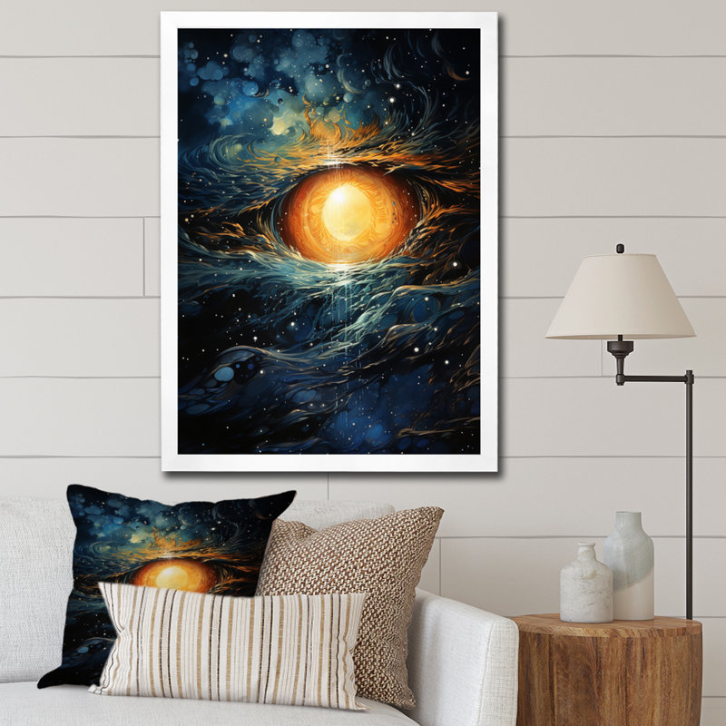 Galaxy Interstellar Eye III - Galaxies, reproduction sur toile, Cadre photo blanc, H 40 po x l 30 po x P 1,5 po