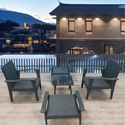 Confortable pour l'extérieur: 5 avec chaise et housses de coussins amovibles Chaise: 5 coussins lavables