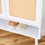 Armoire décorative Quiana, armoire à chaussures en rotin moderne, armoire de rangement avec portes et tablettes-289412948