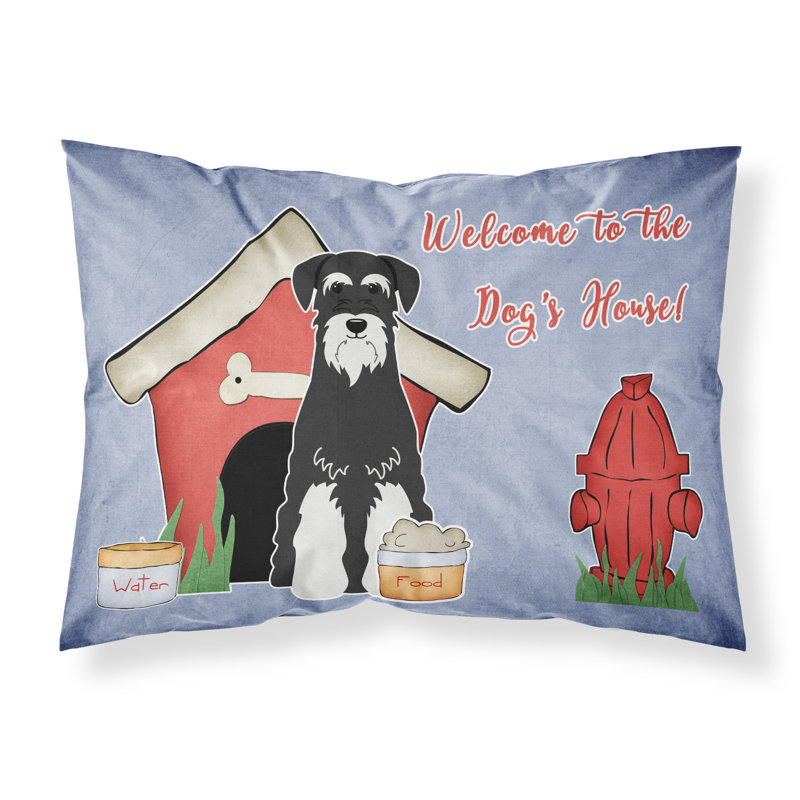 Taie d’oreiller chien house, Schnauzer debout