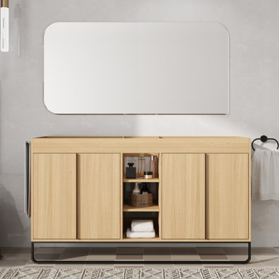 60'' Double Bathroom Vanity Base