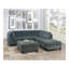 Ensemble de canapé modulaire en chenille gris modulaire 6 pièces