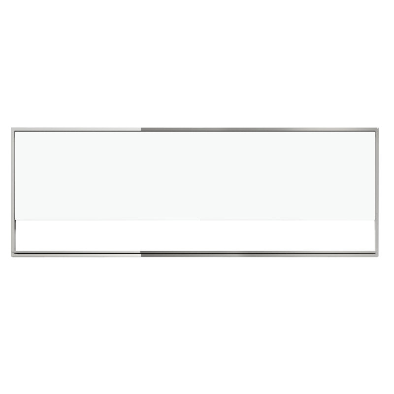 C Collection Horizontal Mirror with Shelf, 19" H x 28" W, Mirror Chrome