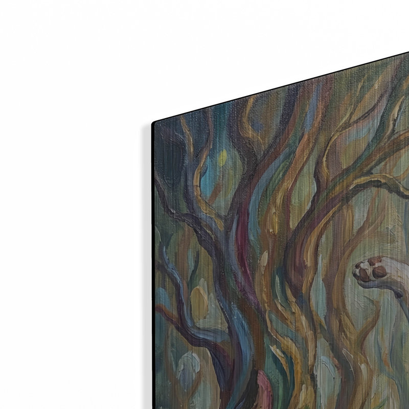  «Beagle Yoga Tree Pose» par Rich Monet, art mural en métal, 36 po x 36 po