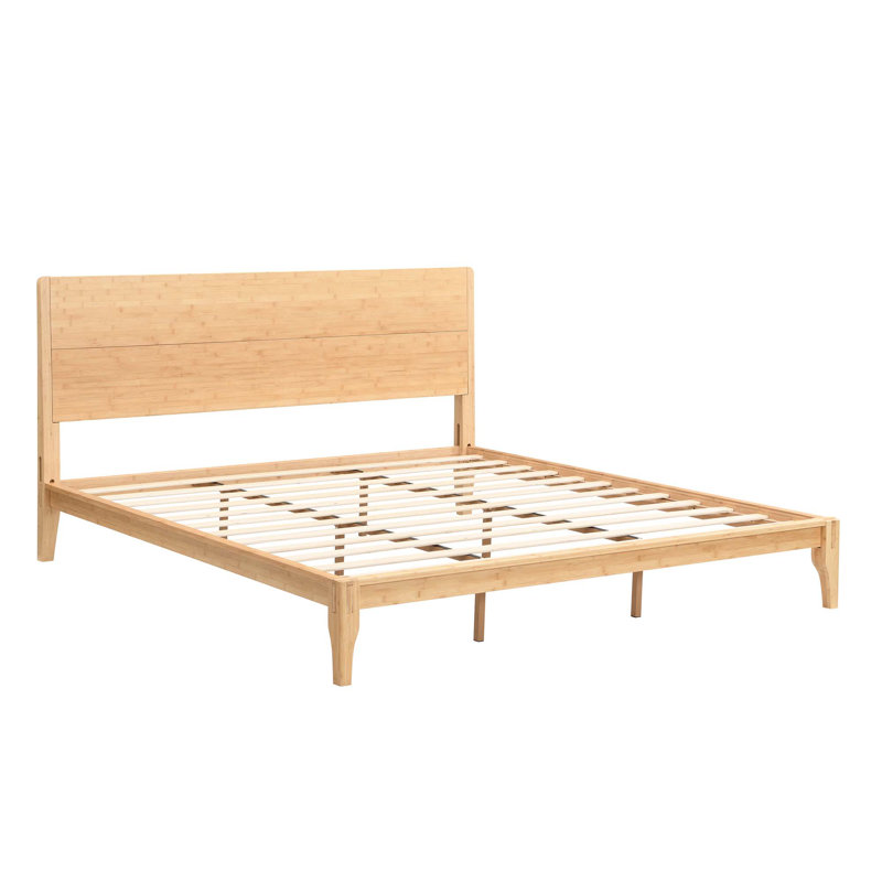 Solid Wood Standard Bed, Natural, King