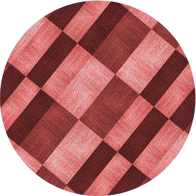 Tapis décoratif géométrique marron/rouge, Rectangle 2 pi x 4 pi
