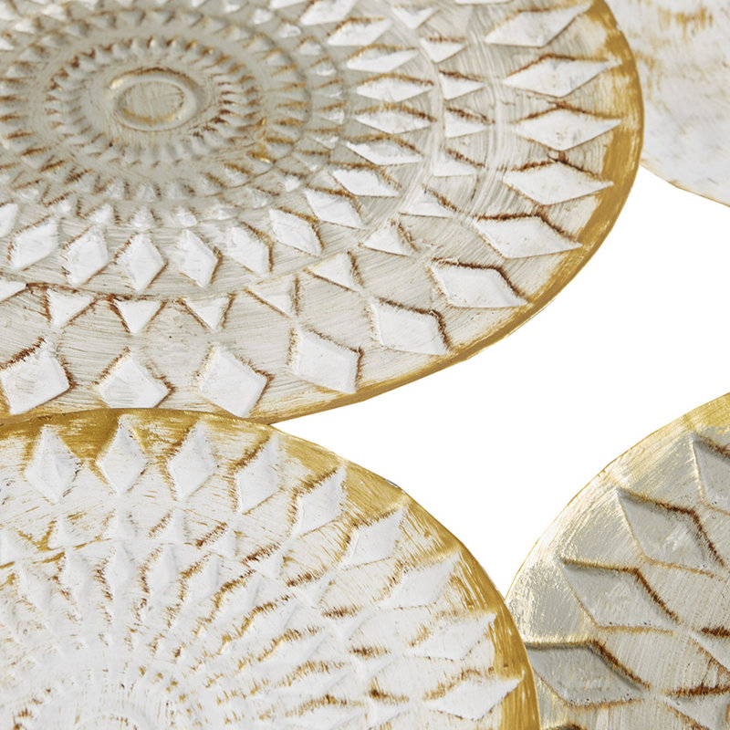 Multi Geometric Metal Discs Wall Decor