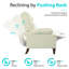 Fauteuil inclinable moderne à oreilles avec repose-pieds réglable-118024292
