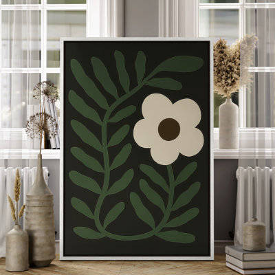 Art mural encadré, impressions murales abstraites rétro pour chambre à coucher - 16 po x 24 po