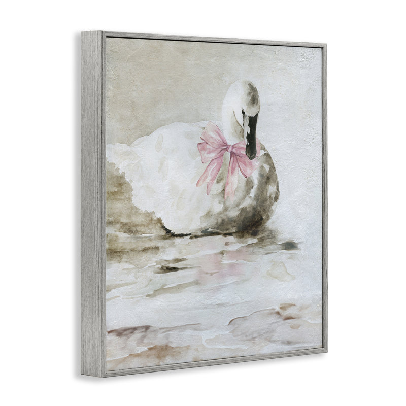 Charmant canard avec un arc rose, estampe numérique, design par Carol Robinson, Estampe numérique Farmhouse