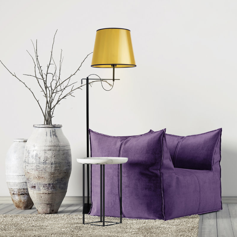 Jonesville 170cm Swing Arm Floor Lamp, Gold