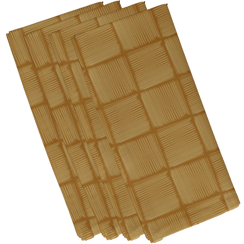 Ensemble de serviettes 4 pièces, L 18 po x L 18 po, Or