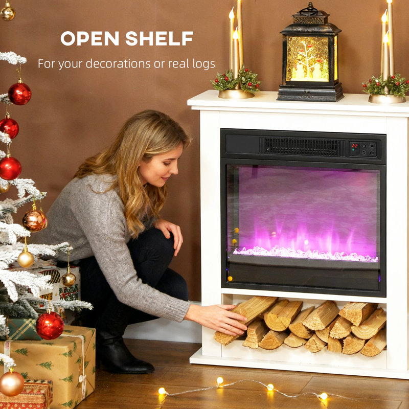 Ebern Designs 62.5cm W White Fireplace