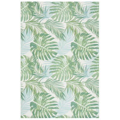 Ivanna Floral Green/Teal Indoor / Outdoor Area Rug