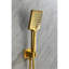 Wall Mounted Gold Rain Shower System, 3 Body Sprays, Handheld, Natural Rainfall Sprays & Handheld Brass, Class