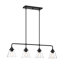 Luminaire suspendu linéaire industriel à 4 lumières pour îlot de cuisine