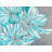Three Little Abstract Blue Flowers - Floral Polyester Placemat