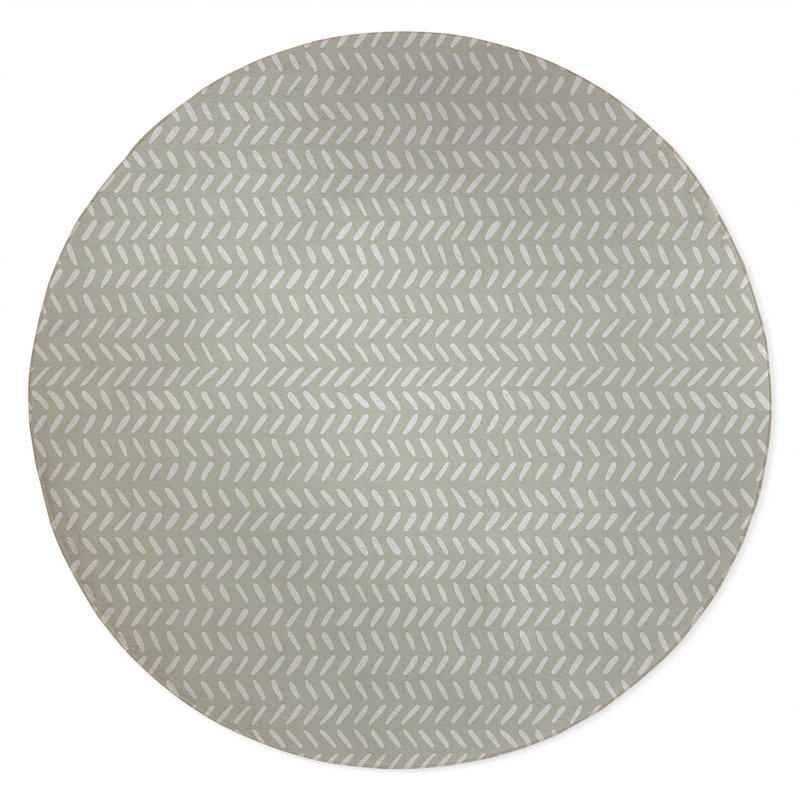 Dream Splat Non-Slip Outdoor Rug, Round 5'