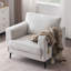 Fauteuil club en lin Blannie-1862683005