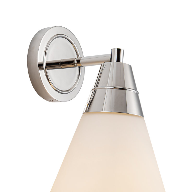 Willard 1 - Light Vanity Light, Matte Opal, Polished Nickel
