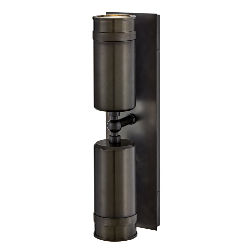 Pratt 19" Aluminum Pivotable Wall Mount Lantern, Black Oxide