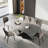 Gray Round Sintered Stone tabletop Drop Leaf Dining Table-110407520