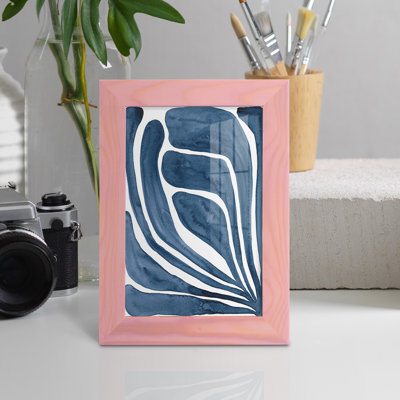 «Blue Stylized Leaf I», impression sur papier