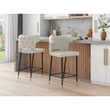 Hendon Upholstered Counter Stool with Metal Frame