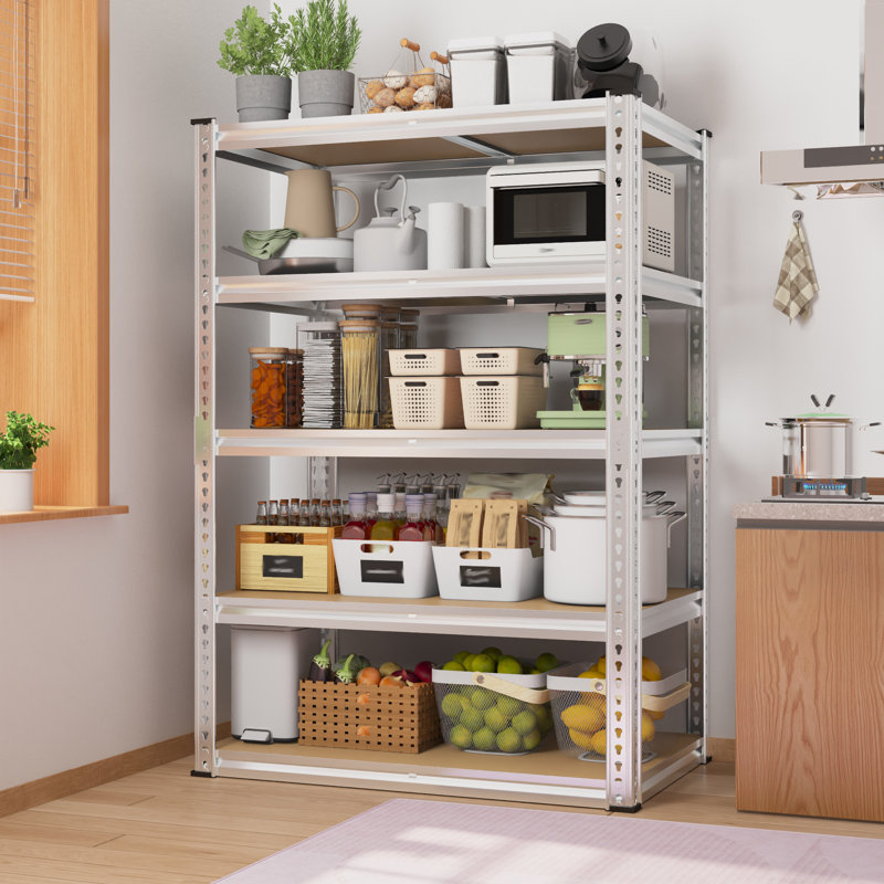 Étagère de garage de 40 po avec tablettes de rangement robustes réglables, galvanisées, H 72 po x l 40 po x P 19,7 po