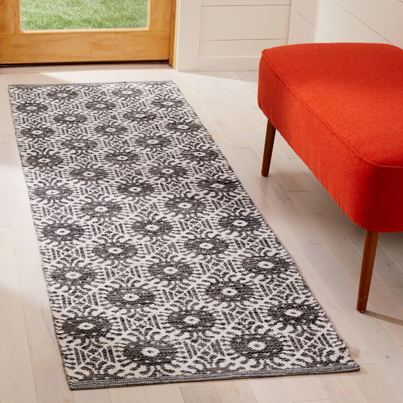 Tapis géométrique tissé à la main Clemence, Tapis de couloir 2 pi 3 po x 7 pi