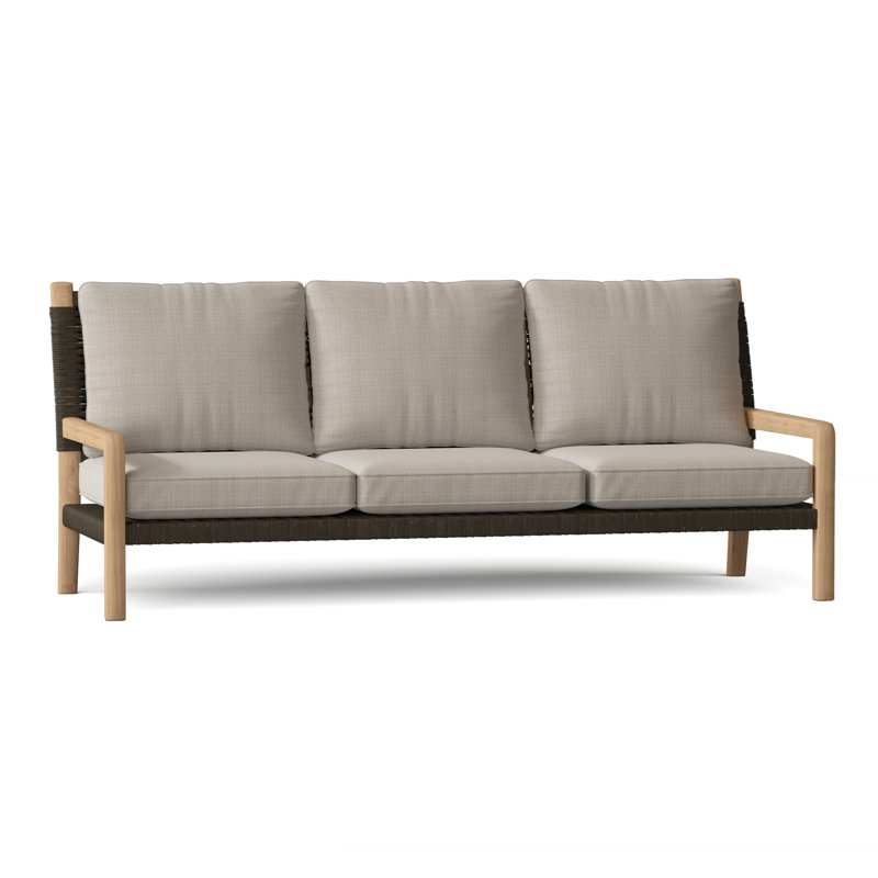 Hudson Outdoor 3 - Seat Patio Sofa, Charcoal Lace, Perigold Play Navy