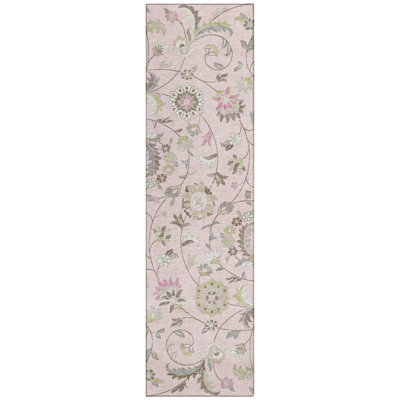 Machine Washable Indoor/Outdoor Chayden ACN1006 Pink 1'8" x 2'6" Rug