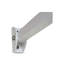 Auvent blanc en métal blanc 4,6, auvent en aluminium léger pour l'extérieur, finition thermolaquée contemporaine, charnière continue avec solin, installation pour une installation rapide, acier inoxydable