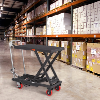 VEVOR Hydraulic Lift Table Cart, 500lbs Capacity 28.5" Lifting Height, .